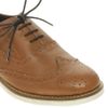 Asos Asos Marksy Leather Brogue with Contrast Sole in Beige (tanwhite) - Lyst