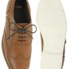 Asos Asos Marksy Leather Brogue with Contrast Sole in Beige (tanwhite) - Lyst
