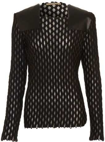 Balenciaga Open Weave Sweater - Lyst