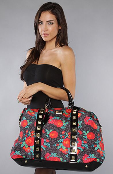 betsey johnson black weekender bag