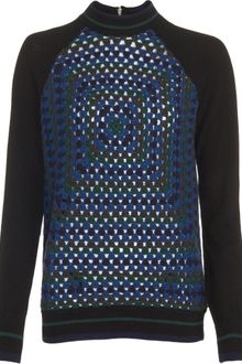 Christopher Kane Crochet Knit Sweater - Lyst