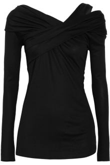 Donna Karan New York Wool-blend Stretch-jersey Top - Lyst