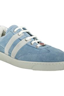 DSquared2 Light Blue Suede Striped Sneakers - Lyst