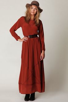 Free People Pieced Lace Silk Maxi Dress - Lyst