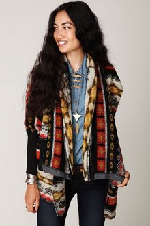Free People Fairisle Knit Back Cardi - Lyst