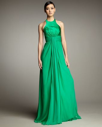 Hoaglund New York Halter Chiffon Gown - Lyst