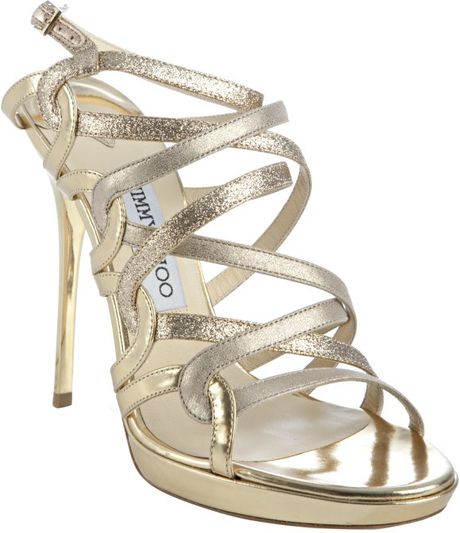jimmy choo gold flat sandals