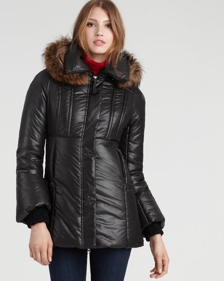 Mackage Willow Puffy Coat with Fur Trimmed Hood in Black - Lyst
