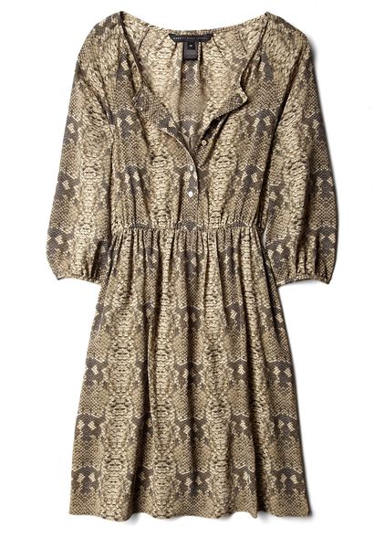 Marc By Marc Jacobs Cylinder Grey Snake Print Button Down Dress in Gray (grey) - Lyst