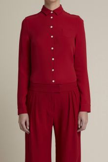 Adam Lippes Long-sleeved Button-front Shirt - Lyst
