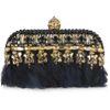 Alexander Mcqueen Punk Embellished Leather Box Clutch in Black - Lyst