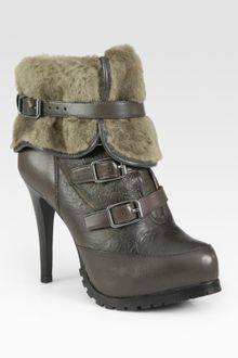 Ash Enigma Faux Rabbit Fur-lined Ankle Boots - Lyst