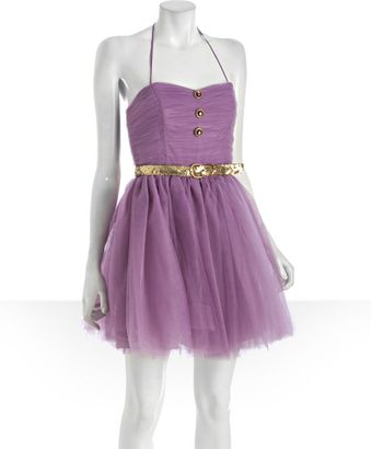 Betsey Johnson Lilac Mesh Tulle Poof! Strapless Dress - Lyst