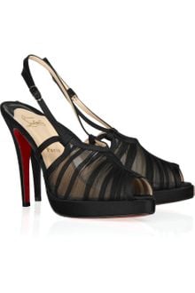 Christian Louboutin Armina 120 Gathered-chiffon Sandals - Lyst