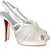 Christian Louboutin Armina 120 Gatheredchiffon Sandals in White (cream) - Lyst