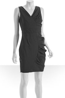 Cynthia Steffe Melange Grey Stretch Wool Laura Dress - Lyst