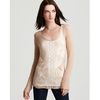 Cynthia Vincent Twelfth Street By Chainlink V Neck Loose Knit Sweater in Beige (camel) - Lyst