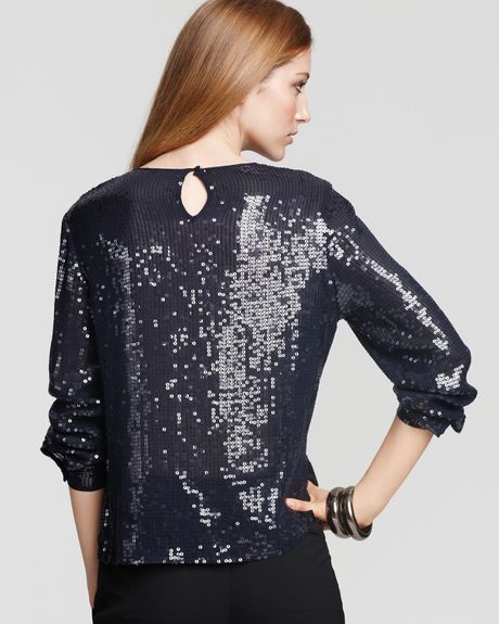 sequin fabric blouse