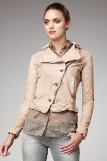 Dolce & Gabbana Crystal-buttoned Leather Jacket - Lyst