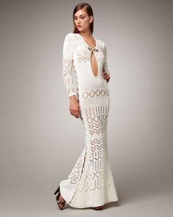 Emilio Pucci Crocheted Maxi Dress - Lyst