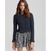 Free People Victorian Lace Overlay Jacket in Blue (midnight) - Lyst