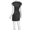 French Connection Black Leather Brianna Brogue Perforated Dress in Black - Lyst