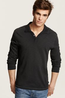 John Varvatos Star Usa Button Front Polo Shirt - Lyst