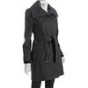 Kenneth Cole Graphite Wool Blend Knit Collar Belted Coat in Gray (graphite) - Lyst