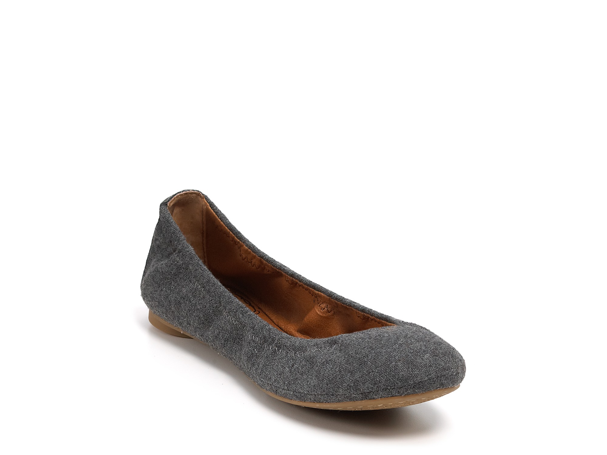 Lucky Brand Emmie Ballet Flats in Gray (grey wool flannel) Lyst