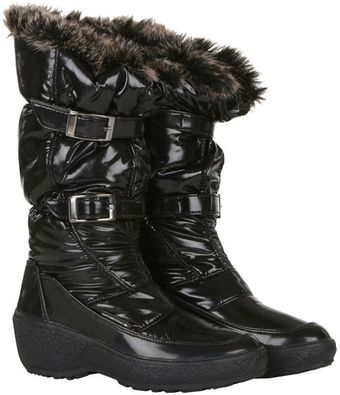  Moda in Pelle Womens Furrie Shoes - Black 