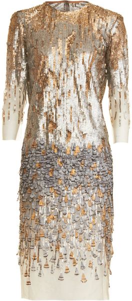 Prabal Gurung Beaded Feather Dress - Lyst