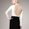 Valentino Longsleeve Openback Dress in Black - Lyst