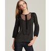 Nanette Lepore Silk Love Me Dot Top in Black (noir ivoire) - Lyst