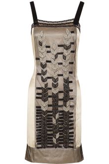 Philosophy di Alberta Ferretti Embellished Lace-overlay Silk Dress - Lyst