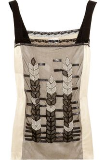 Philosophy di Alberta Ferretti Embellished Silk Top - Lyst