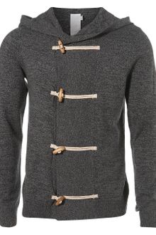 Topman Grey Hooded Cardiagn - Lyst