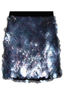DKNY Paillette-embellished Stretch-silk Mini Skirt - Lyst