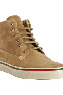 Gucci Caramel Suede Lace Up High Top Sneakers - Lyst