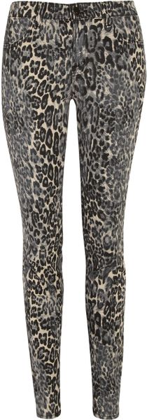 J Brand Leopard-print Mid-rise Leggings-style Jeans - Lyst
