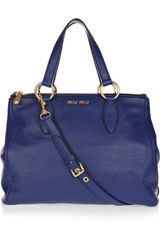 Miu Miu Textured-leather Tote