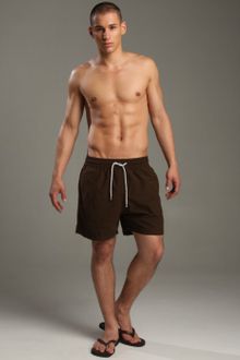 Vilebrequin Chocolate Brown Moorea Swim Trunks - Lyst