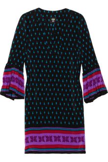 Anna Sui Printed Silk Dress - Lyst