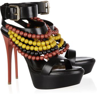 Burberry Prorsum Verulam Beaded Leather Sandals - Lyst