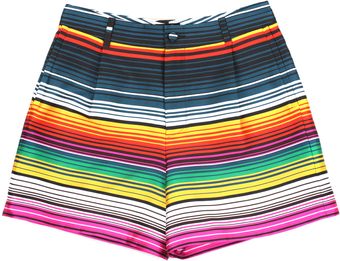 House Of Holland Woven Silk Short - Lyst