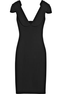 Alexander McQueen Structured-shoulder Crepe Pencil Dress - Lyst