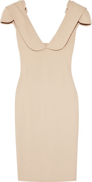 Alexander McQueen Samurai-shoulder Crepe Pencil Dress - Lyst