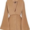 Alexander Mcqueen Wool Kimono Cape in Brown - Lyst