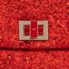 Anya Hindmarch Valorie Glitterfinish Leather Clutch in Red - Lyst