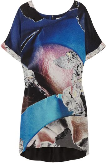  Printed Silk-crepe T-shirt Dress 