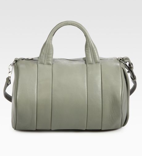 Alexander Wang Rocco Neoprene & Leather Duffle Bag in Gray (granite)